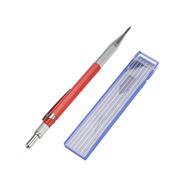Welders Pencil with 12PCS Silver Streak Refills, Metal Marker Mechanical We