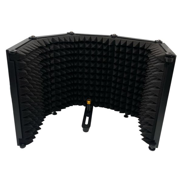 Portable and Collapsible 5-Panel Microphone Isolation Shield XF0132