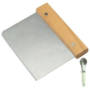 Optic Stainless Steel Dough Scrapper and Cutter with Ice-Cream Scoop