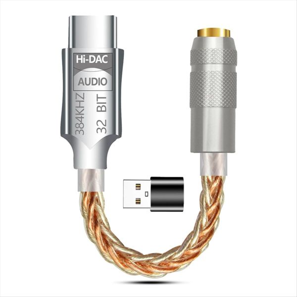 Usb C To 3 5Mm Dac Earphone Amplifier Hifi Digital Audio Decoder