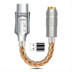 Usb C To 3.5Mm Dac Earphone Amplifier Hifi Digital Audio Decoder