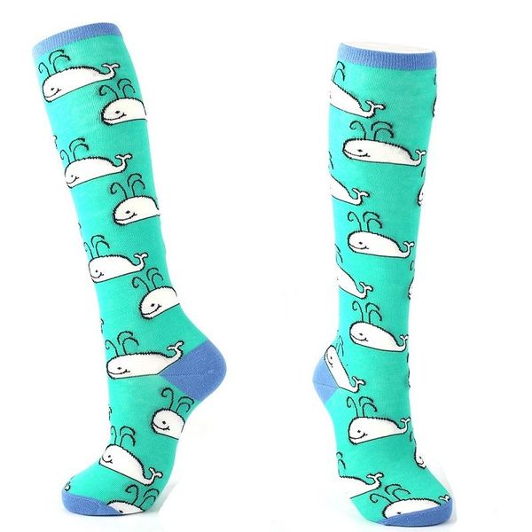 Women's Knee Socks - Whales