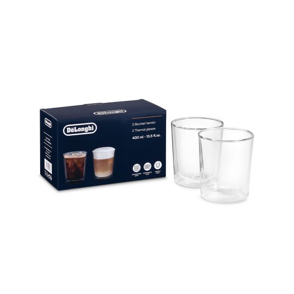 Delonghi - Double Walled Thermal Glasses 400ml Set of 2 - DLSC318