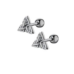 Triangular Shaped Stud Earrings