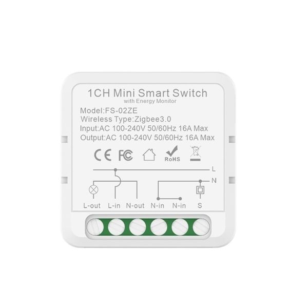 Smart Relay, Smart Switch, 16A, Wi-Fi Remote Control, Timer Function, Life