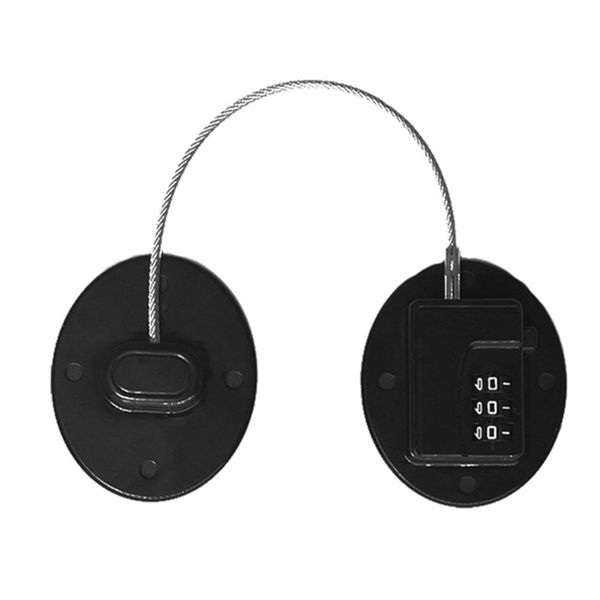 3-Digit Coded Child Safety Locks for Refrigerators Door - Black (Square)