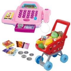 Cash Register &amp; Shopping Cart Toy Set - Educational Toys for Toddlers