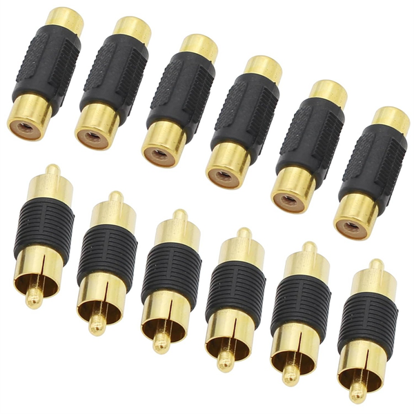 Rca Adapter Gold-Plated Adapters For Rca Cable Extensions