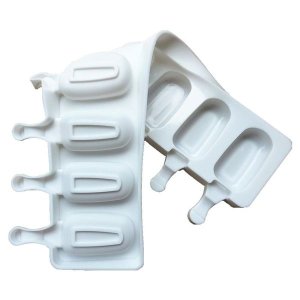 BasicX Silicone Ice Cream Mold - 8 Slot Popsicle Maker, Baking Mold