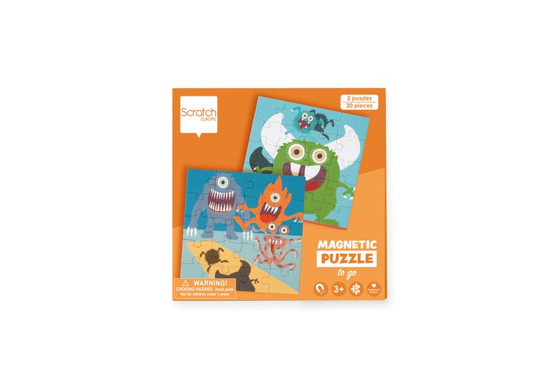 Scratch Europe Magnetic 2 in 1 Puzzle Book To Go Monsters
