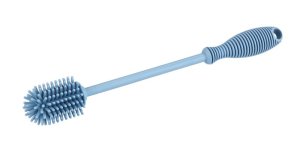 Wenko - Silicone Washing Up &amp; Bottle Brush - Blue - 25Cm