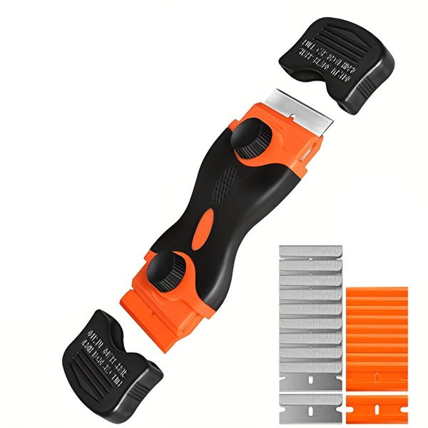 Multi-Functional Scraper Tool set-Dual Blade for Stickers, Labels &amp; Grease