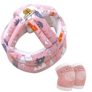 Baby Toddler Protective Helmet &amp; Knee Pads Set for Girls-BellaBar Addition