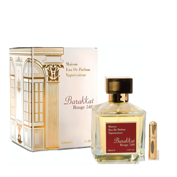 Maison Barrakat Rouge 540 100ml with 5ml Travel-Size Perfume Refiller