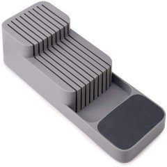 2 Tier Knife Drawer Tray Organizer - Grey