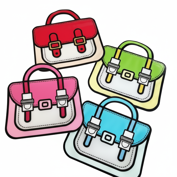 4Pack Children Cartoon-Style Satchel School Bags with Stationery Set