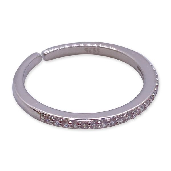 Elegant Fine Row Zircon Resizable Ring