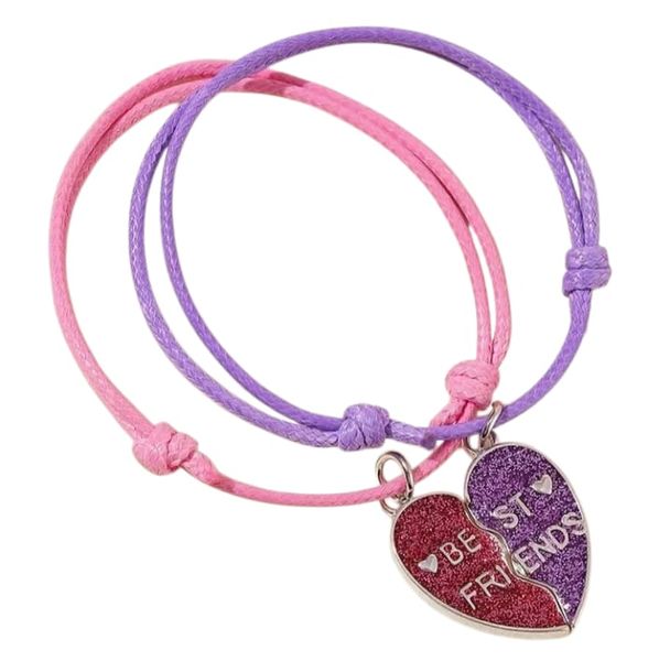Best Friends Bestie Bracelets 2 Piece - Heart-Shaped Hand Rope