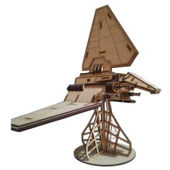 Imperial Shuttle 3D Puzzle Wooden 3D Model Everything Laser Lambda