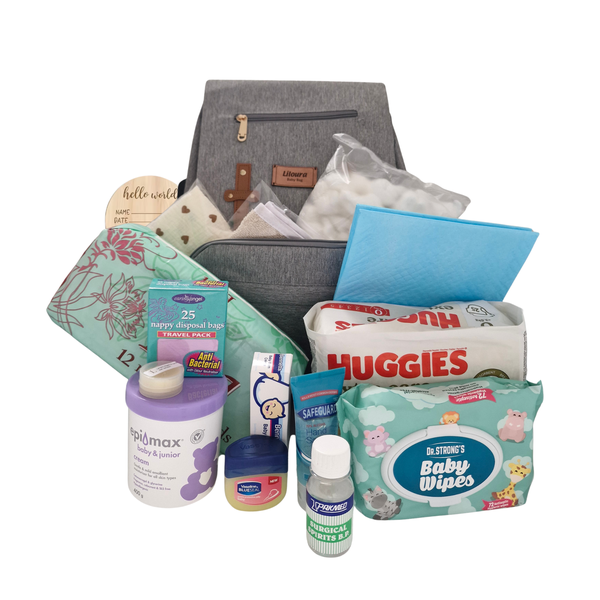 Liloura Signature Maternity Bag (with Huggies Diapers)