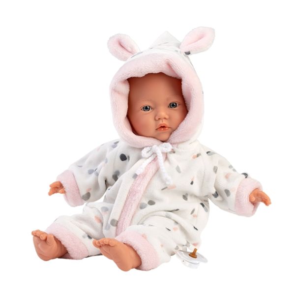Llorens - Little Baby Girl Doll with Pink Outfit &amp; Pacifier - 31cm