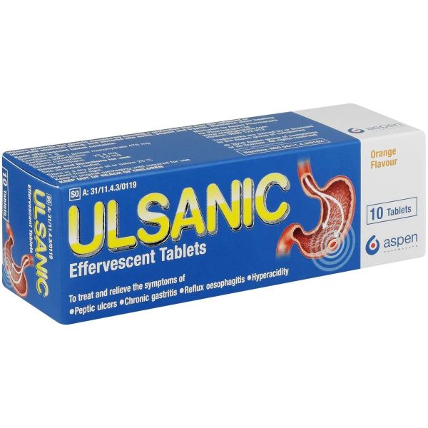 Ulsanic Effervescent Tablets Orange Flavour 10's