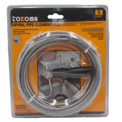 Tokoma Spiral Pipe Cleaning Rod - 5m Flexible Drain Cleaner