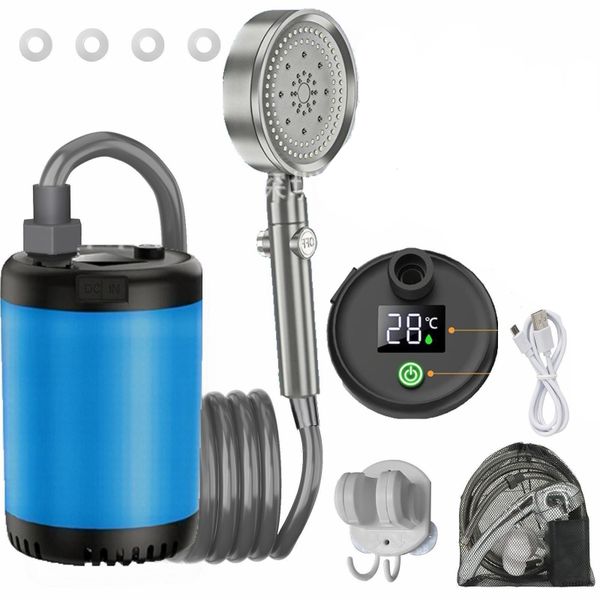 Portable Camping Outdoor Shower, 10000mAH Rechargeable Electric Shower