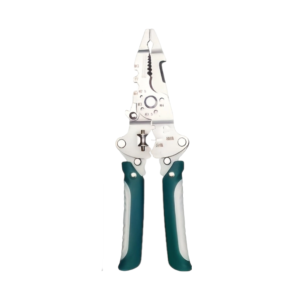 Heavy-Duty Wire Stripper - Crimp, Cut &amp; Twist, Ergonomic Foldable Design