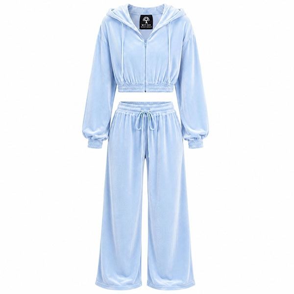 Secret Shield Crystal Blue Velvet Dream Powder Blue Serenity Lounge Set