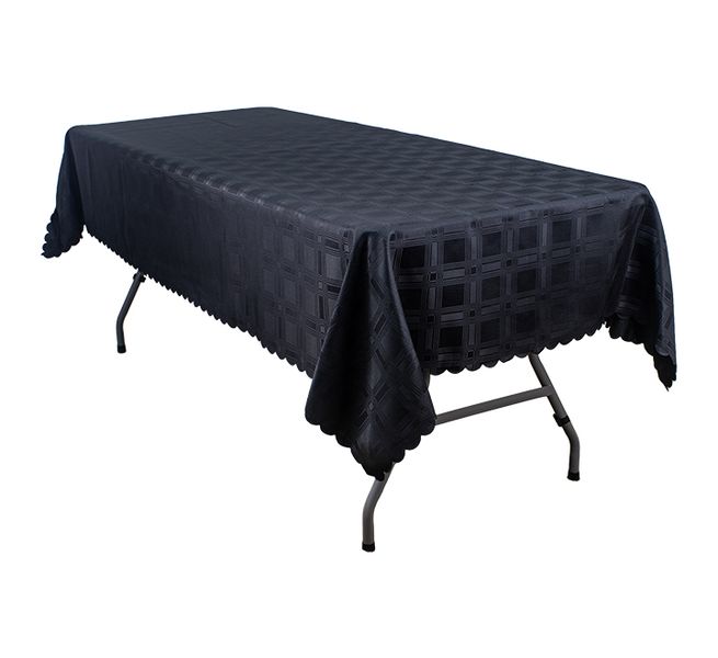 Tablecloth Rectangular Damask - Black