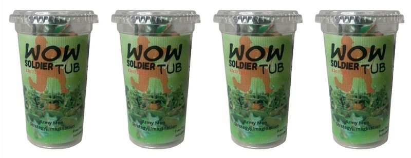 WowTub Soldier Edition - 4 Pack - Over 60 Plastic Soldiers / Army Men