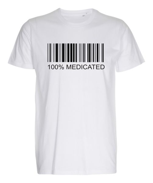 100% Medicated Afrikaans White Crew Neck Men's Gift T-Shirt