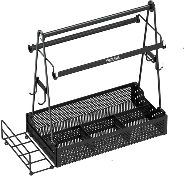Trade Kite Grill Caddy and Utensil Holder - Portable BBQ and Kitchen Organizer
