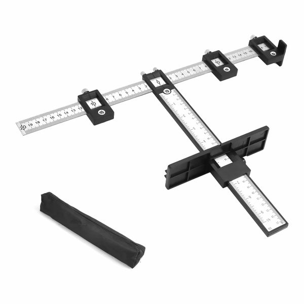 Adjustable Cabinet Hardware Jig Punch Locator Drill Template Adjust Drill