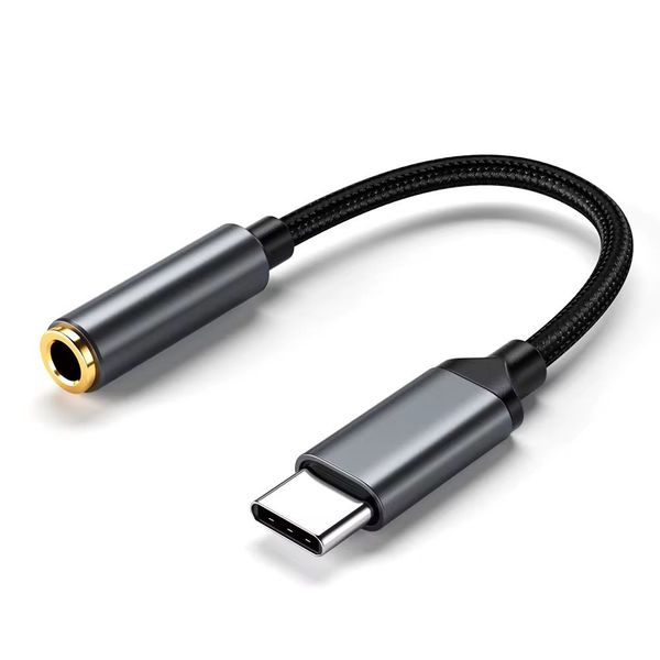USB-C to 3.5mm Audio Jack Adapter-Type-C Male to AUX Female Converter Cable