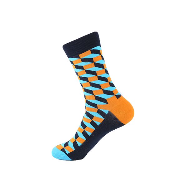 Men's Socks - Block Light Blue