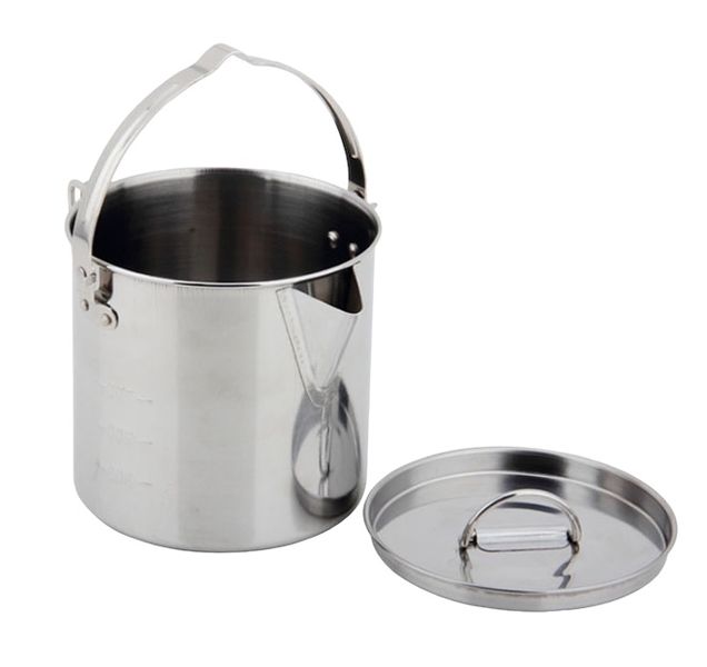 Stainless Steel Camping Mug with Lid and Handle