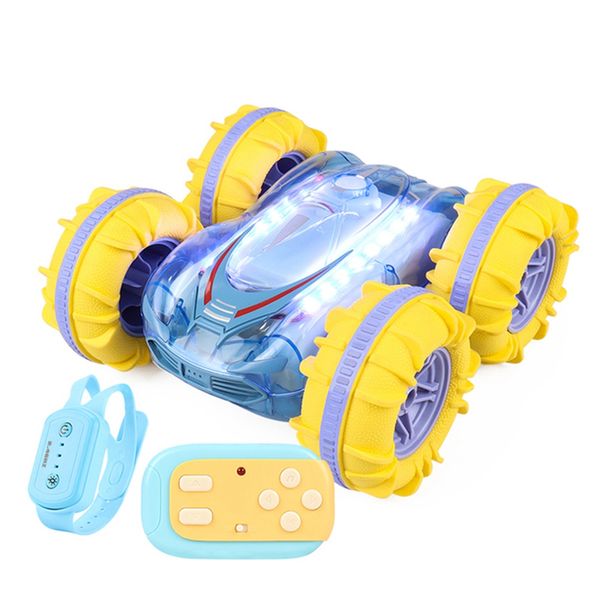 Double Sided Stunt Rc Car Gesture Rolling Toys for Kids Purple