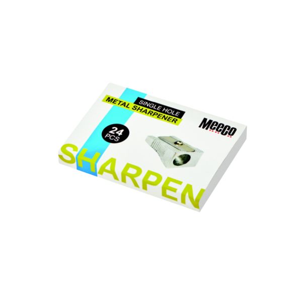 Meeco Metal Sharpener - Single Hole Metal - Box of 24