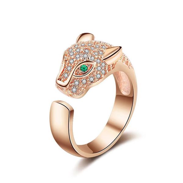 Ladies Rose-Gold Jaguar Head Ring (RG-JZ1001-RG)