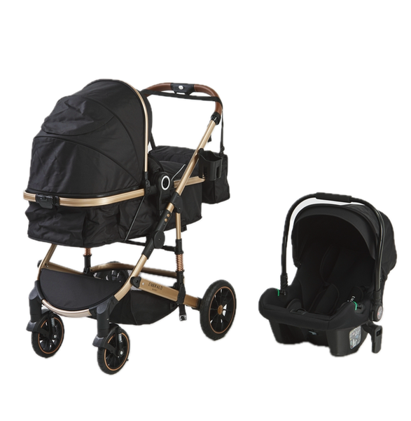 Emerald Baby 3-in-1 Deluxe Travel System with Car Seat and Nappy Bag