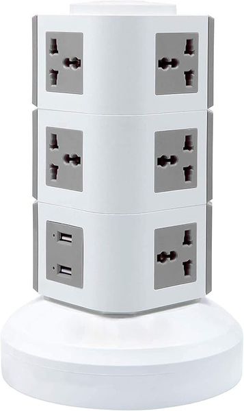 Trade Kite All-in-One Power Extension Tower with USB - 3-Layer Socket Stand