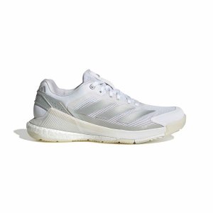 adidas Women's Crazyquick Boost Padel Shoes - White/Silver/Zero Metallic