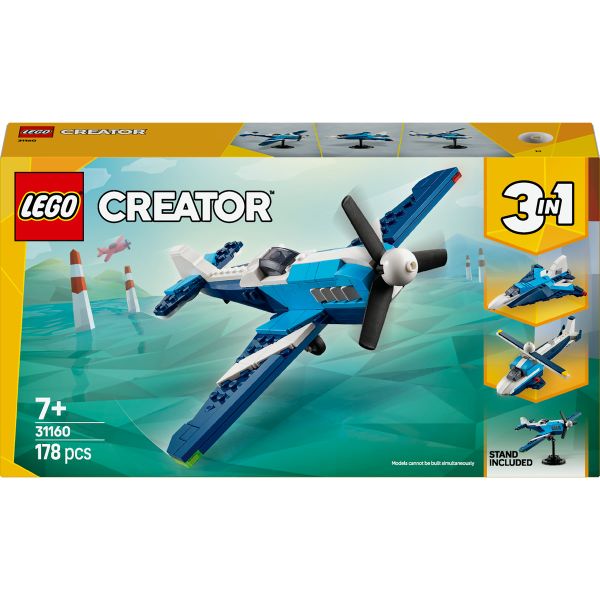 LEGO® Creator 3in1 Aircraft: Race Plane Toy Vehicle Playset 31160