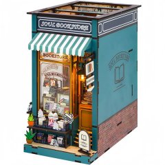 Soul Bookstore Puzzles Kit With LED Light &amp; Music Box