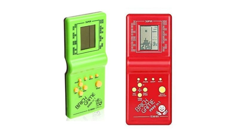 Retro Classic Brick Game Toy Tetris Hand Held LCD Electronic - Set Of 2
