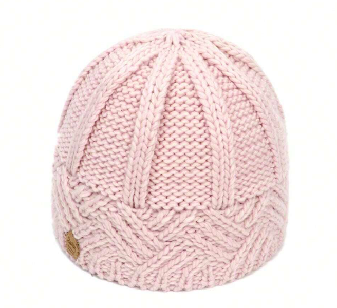 Retro Rhomboid Checkered Knit Beanie - Cozy Knit Winter Fashion Women Hat