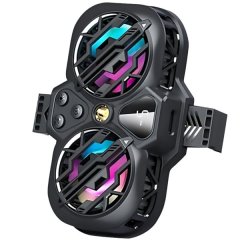 Hexchasty Dual Phone Cooler, RGB Smart Temp Control Fast Cooling Radiator