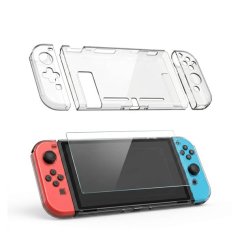 Clear TPU Case + Screen Protector Compatible with Nintendo Switch Oled